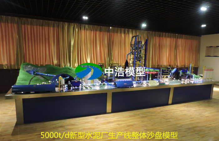 5000t/d新型水泥廠生産線(xiàn)整體沙盤模型